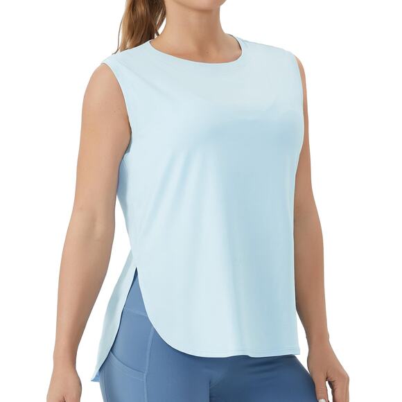 New Small Workout/Running/Yoga/Gym Shirt, sleeveless tank top with side slit - Picture 2 of 5